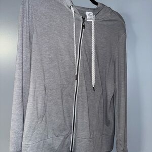 Gray Zip-Up Hoodie